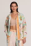 RANNA GILL_Multi Color Linen, Viscose Collared, Button-down Neck Elysia Shirt _Online_at_Aza_Fashions