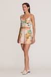 RANNA GILL_Multi Color Linen, Viscose Embroidery Lillian Designer Shorts _Online_at_Aza_Fashions