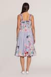 Shop_RANNA GILL_Multi Color Cotton Sweetheart Neck Anara Ruched Midi Dress _at_Aza_Fashions