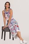 Shop_RANNA GILL_Multi Color Cotton Embroidery, Cut Work Halter Neck Crop Top And Skirt Set _Online_at_Aza_Fashions