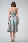Shop_RANNA GILL_Multi Color Embroidery V-neck Roselle Strap Midi Dress _at_Aza_Fashions