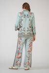 Shop_RANNA GILL_Multi Color Embroidery Vami High Waisted Floral Pants _at_Aza_Fashions