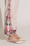 RANNA GILL_Beige Cotton, Linen Embroidery V-neck Floral Kurta Set _at_Aza_Fashions