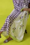 Buy_ROZA_Ivory Chanderi, Cotton Embroidery Collared Seminyak Midi Dress 