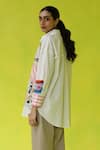 Buy_ROZA_Ivory Poplin Collared Espresso Run Oversized Shirt _Online_at_Aza_Fashions