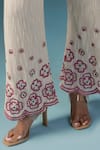 Buy_Two Sisters By Gyans_White Embroidery Collared Organic Jute Kurta Set 