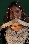 Buy_Two Sisters By Gyans_Black Silk Sequins, Embroidery V-neck Kurta Lehenga Set 