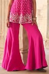 Vinita Bhansali_Pink Silk Embroidery Square Neck Gulaban Co-ord Set In _Online_at_Aza_Fashions