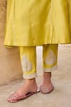 Vinita Bhansali_Green Silk Embroidery Keyhole Neck Rangrez Anarkali Set _Online_at_Aza_Fashions