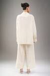 Shop_Divyam Mehta_Cream Handloom Cotton Collared Shirt _at_Aza_Fashions