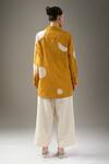Shop_Divyam Mehta_Yellow Collared Polka Dot Shirt _at_Aza_Fashions
