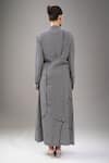 Shop_Divyam Mehta_Black Crepe Shawl Neck Coal Maxi Dress _at_Aza_Fashions