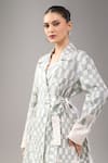 Buy_Divyam Mehta_Cream Mohair Collared Jacket Kurta Set _Online_at_Aza_Fashions