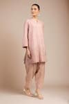 Buy_Divyam Mehta_Pink Round Neck Mulberry Straight Kurta Set _at_Aza_Fashions