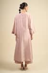 Shop_Divyam Mehta_Pink Chanderi Round Neck Straight Kurta Set _at_Aza_Fashions