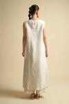 Shop_Divyam Mehta_Cream Handloom Cotton Round Neck Kurta Set _at_Aza_Fashions