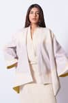 Buy_Stoique_Ivory Crepe Designer Kimono _Online_at_Aza_Fashions