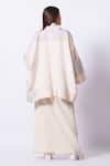 Shop_Stoique_Ivory Crepe Designer Kimono _at_Aza_Fashions