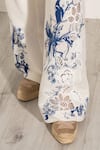 Buy_RANNA GILL_Cream Viscose Embroidery Mira Wide Leg Pants _Online_at_Aza_Fashions