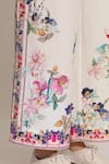 RANNA GILL_Ivory Linen, Viscose Embroidery Floral Alvia Culottes Pants _at_Aza_Fashions