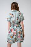 Shop_RANNA GILL_Multi Color Collared Eva Mini Dress _at_Aza_Fashions
