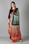 Buy_Sheeshakari_Black Silk Sequins, Embroidery Round Neck Straight Kurta Set _at_Aza_Fashions