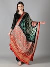 Sheeshakari_Black Silk Sequins, Embroidery Round Neck Straight Kurta Set _at_Aza_Fashions