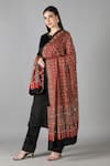 Buy_Sheeshakari_Black Silk Sequins, Mirrors Round Neck Straight Kurta Set _at_Aza_Fashions