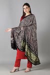 Buy_Sheeshakari_Red Silk Embroidery, Sequins Printed Kurta Set _at_Aza_Fashions