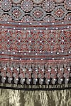 Sheeshakari_Red Silk Embroidery, Sequins Printed Kurta Set _Online_at_Aza_Fashions