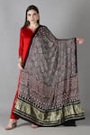Shop_Sheeshakari_Red Silk Embroidery, Sequins Printed Kurta Set _Online_at_Aza_Fashions