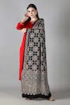 Buy_Sheeshakari_Red Silk Embroidery Round Neck Straight Kurta Set _at_Aza_Fashions