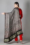 Shop_Sheeshakari_Red Silk Embroidery Round Neck Kurta Set With Dupatta _at_Aza_Fashions
