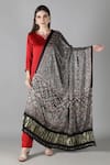 Buy_Sheeshakari_Red Silk Embroidery Round Neck Kurta Set With Dupatta _Online_at_Aza_Fashions
