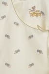 Shop_Tiber Taber_Cream Cotton Embroidery Shiv Damru Kurta Pyjama Set 