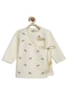 Buy_Tiber Taber_Cream Cotton Embroidery Shiv Damru Kurta Dhoti Pant Set _Online_at_Aza_Fashions
