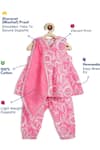 Shop_Tiber Taber_Pink Cotton, Viscose Floral Suit Set _Online_at_Aza_Fashions