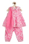 Buy_Tiber Taber_Pink Cotton, Viscose Floral Suit Set 