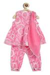 Shop_Tiber Taber_Pink Cotton, Viscose Floral Suit Set _at_Aza_Fashions