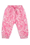 Tiber Taber_Pink Cotton, Viscose Floral Suit Set _Online