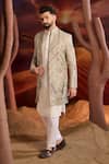 Kasbah_Multi Color Georgette Sequins, Embroidery Designer Sherwani _Online_at_Aza_Fashions