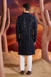Shop_Kasbah_Blue Velvet Sequins Designer Sherwani _at_Aza_Fashions