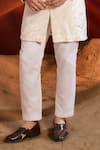 Buy_Kasbah_White Velvet Designer Sherwani _Online_at_Aza_Fashions