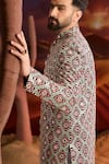 Shop_Kasbah_Blue Silk Embroidery Designer Sherwani _Online_at_Aza_Fashions