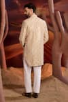 Shop_Kasbah_Multi Color Silk Sequins, Embroidery Designer Sherwani _at_Aza_Fashions