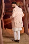 Shop_Kasbah_Pink Georgette Sequins, Embroidery Designer Sherwani _at_Aza_Fashions