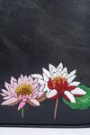 Buy_Miri_Black Embroidery Hand Lotus Baguette Bag _Online
