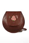 Shop_Miri_Brown Embroidery The Archies Bianca Sling Bag _at_Aza_Fashions