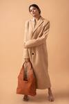 Miri_Tan Classic Handcrafted Tote Bag _Online_at_Aza_Fashions