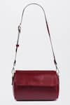 Buy_Miri_Maroon Rosewood Retro Flap Sling Bag _at_Aza_Fashions